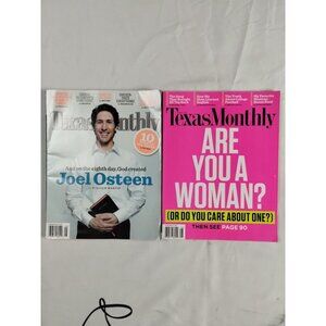 TEXAS MONTHLY Magazine lot of 2 2005-2012 Joel Osteen Women's Health Recruiting